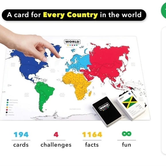 The World Game - Geography Card Game - Educational Games for Kids and Fa… - Picture 4 of 6